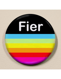 Badge LGBT QIA+ Fier (gay flag)