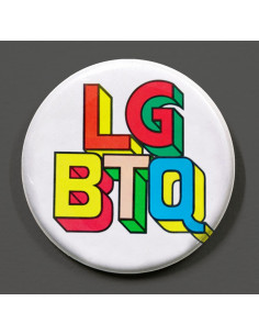 Badge LGBTQ + (Lesbienne Gay Bi Trans Queer etc.)