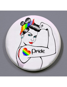 Badge fierté lesbienne LGBT QIA+