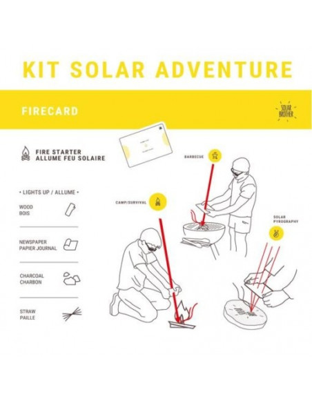 Allume feu solaire écologique - pyrograveur - FireCard ADVENTURE KIT