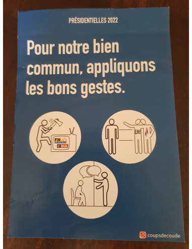 Pour notre bien, appliquons les bons gestes (autocollant sticker)