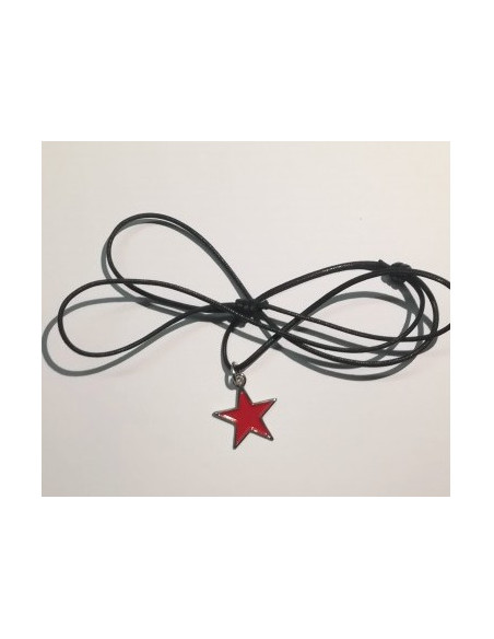 Collier pendentif étoile rouge METAL (symbole de la révolution sociale)