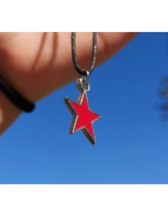 Collier pendentif étoile rouge METAL (symbole de la révolution sociale)