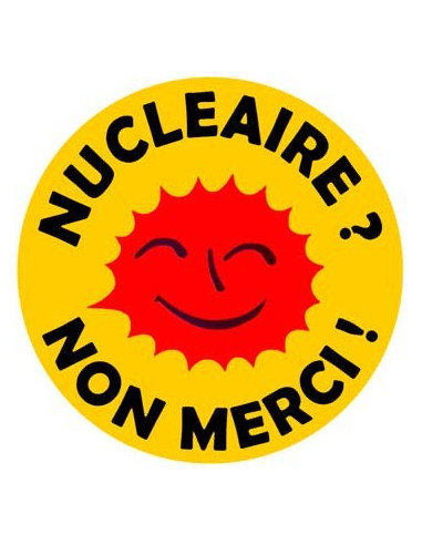 Sticker Nucléaire ? Non merci GRAND FORMAT POUR LA VOITURE