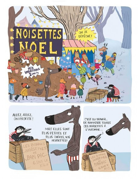 Le loup en slip dans cache-noisettes (tome 6 BD de Lupano Itoïz et Cauuet)