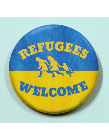 Badge Refugees Welcome Ukraine