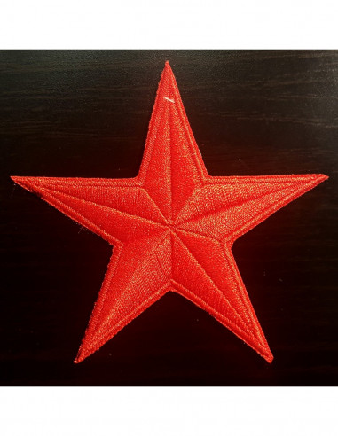 Ecusson patch étoile rouge 3D brillante