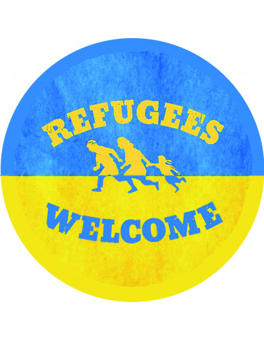 Autocollant sticker Refugees Welcome...