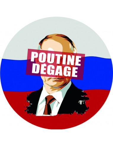 Autocollant sticker Poutine dégage