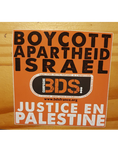 Autocollant Boycott Apartheid Israel...