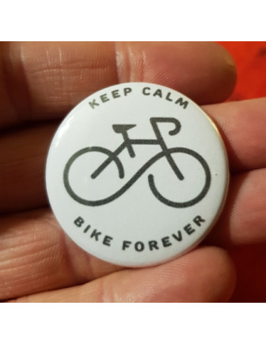 Badge Keep calm Bike forever