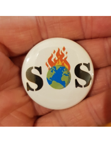 Badge SOS La Planète brûle...