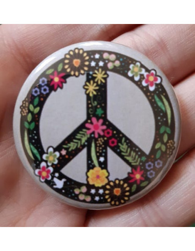 Badge Peace and Flower power