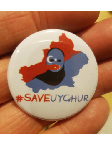 Badge Save Uyghur (Ouigours)