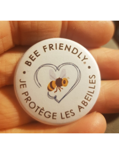 Badge Bee friendly Je protège les...
