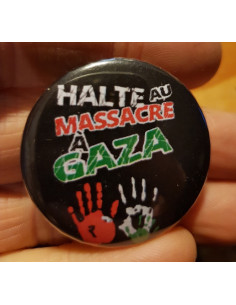 Badge Halte au massacre à...