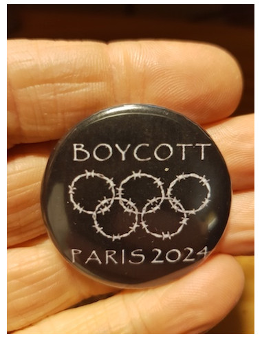 Badge Boycott Paris 2024 (Non aux...