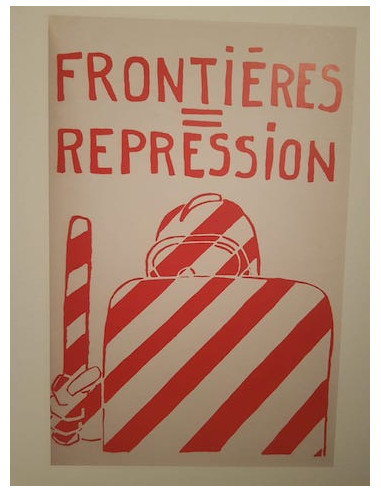 Badge Frontières Répression (Affiche...