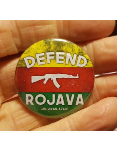 Badge Defend Rojava (solidarité avec...