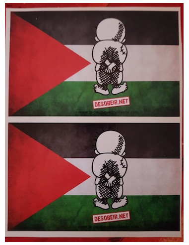 Sticker Drapeau de la Palestine avec...