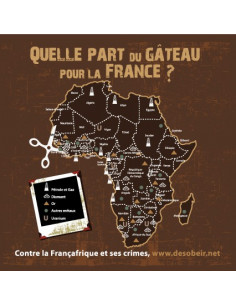 Autocollant carte de la Françafrique