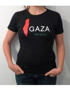 Tee-shirt Gaza mon amour (noir)