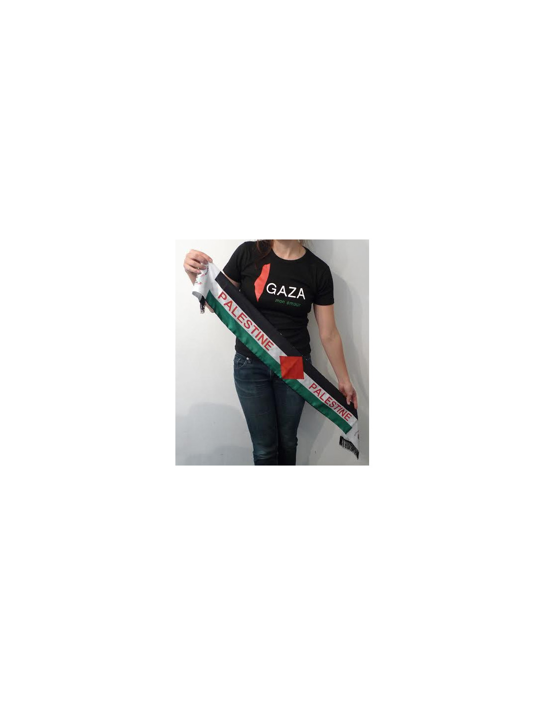 Drapeau de la Palestine gratuit keffieh cache-cou lavable palestinien  Echarpe Arabe Motif Manifestant Shemagh Noir et Blanc -  France