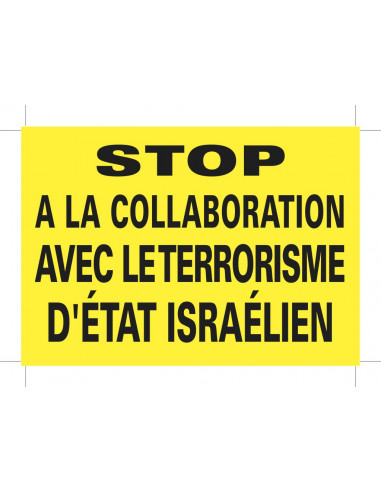 sticker Palestine "Stop à la...