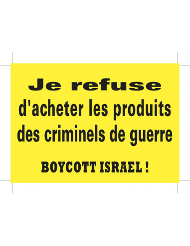 sticker Palestine " Je refuse...