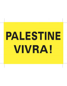 sticker jaune "Palestine vivra"