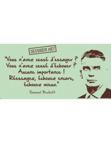 Sticker Citation Samuel Beckett