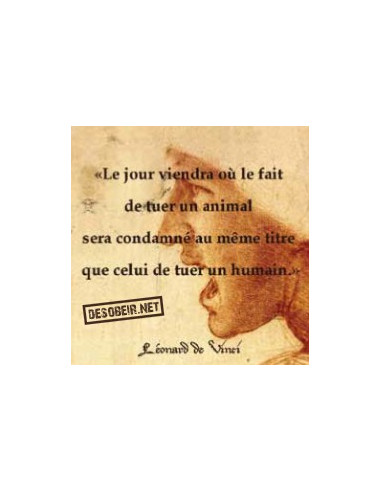 Sticker Citation Léonard de Vinci