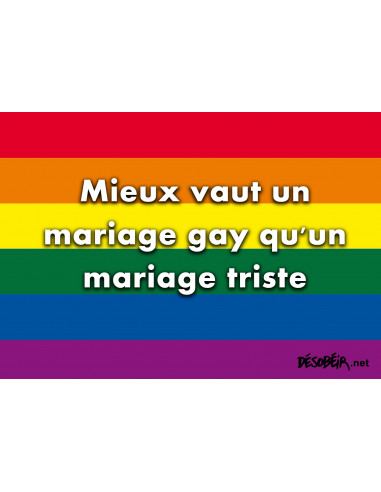 Mieux vaut un mariage gay qu'un...