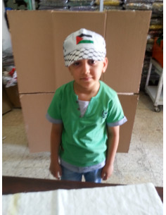 Casquette de Palestine adulte et enfant couleur keffieh et drapeau palestinien (achetée en Palestine)