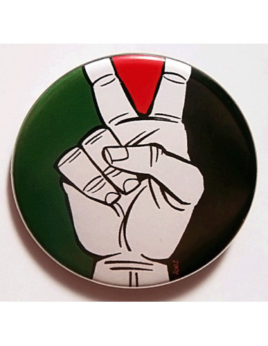 Badge Palestine signe de la victoire