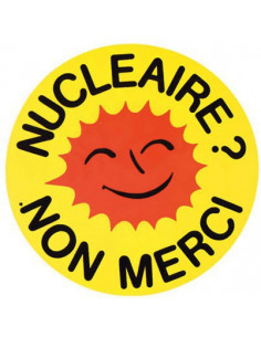 Sticker Nucléaire Non Merci (format 12 cm et qualité voiture)