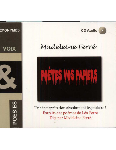 CD : Madeleine Ferré "Poètes vos...
