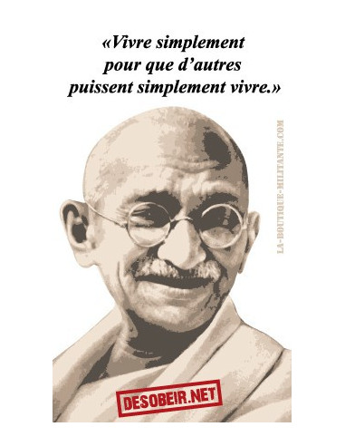 Sticker Citation Gandhi (Vivre...