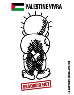 Sticker Palestine Vivra avec Handala