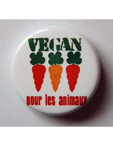 Badge Vegan pour les animaux