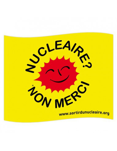 Drapeau "Nucléaire? Non merci !"