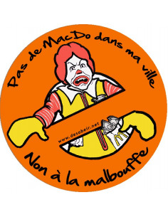 Sticker "Pas de Mac Do dans ma ville" 