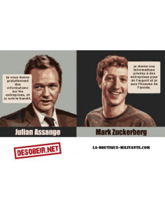 Sticker Assange Zuckerberg
