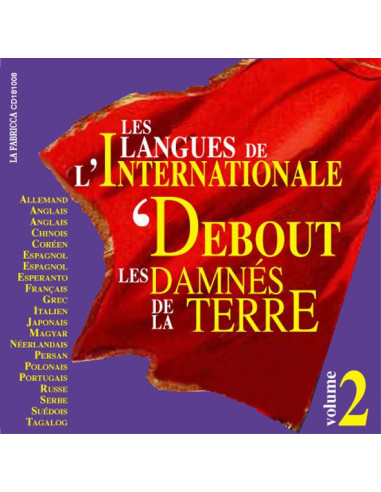 CD Les langues de l'Internationale - Debout les damnés de la terre Vol.2