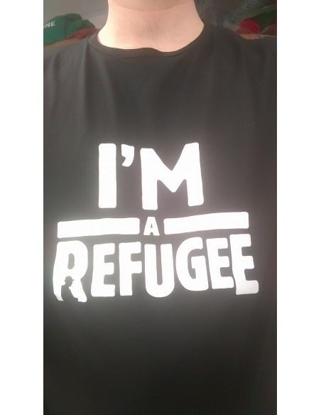 Tee shirt HK "I'm a refugee" (bio, équitable, local : marque Transition)