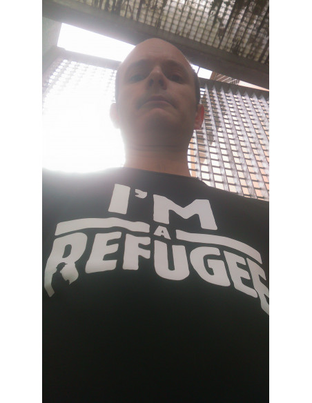 Tee shirt HK "I'm a refugee" (bio, équitable, local : marque Transition)