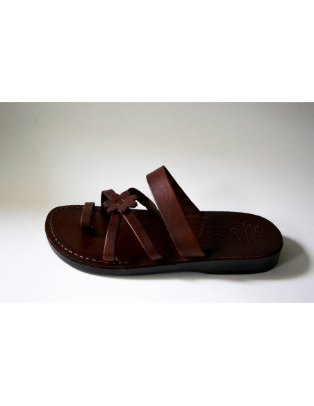 Sandale de Palestine "Peace Step" modèle avec boucle pour orteil et fleur