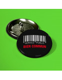 Badge Service public - Bien commun - code barre