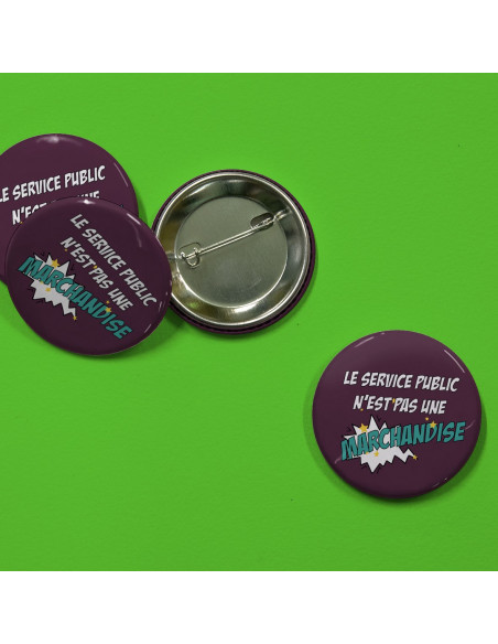 Badge Le service public n'est pas une marchandise