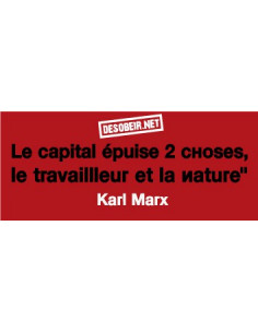 Citation Marx Le Capital épuise 2 choses le travailleur et la nature